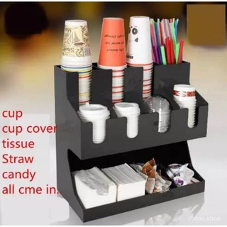 ที่วางแก้ว ฝาแก้ว ชั้นวางแก้ว Acrylic Cup Holder ทรงสี่เหลี่ยม ***สินค้ามีพร้อมส่ง***