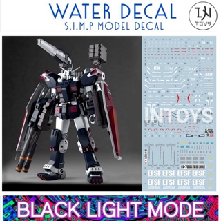 Gundam Decal / Water Decal MG 1/100 Full Armor Gundam Ver.Ka (Gundam Thunderbolt Ver.) ยี่ห่อ S.I.M.P. Model Decal​