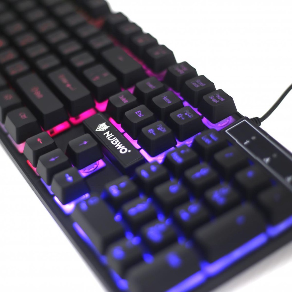 คีบอร์ดมีไฟ เมาส์มีไฟ NUBWO Savitar NKM-623 Keyboard Mouse Combo