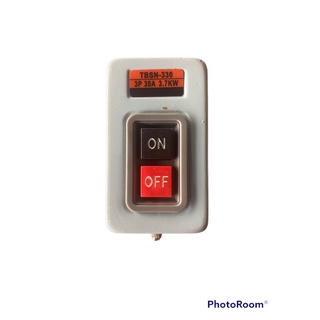 พร้อมส่งในไทย สวิทช์กด ดำ แดง Tend TBSN-330 Power push button 3P30A