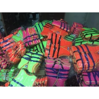 เสื้อชูชีพเด็กและผู้ใหญ่ เบอร์ 1-7 มีนกหวีด สีส้ม