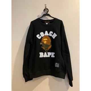 SALE เสื้อกันหนาวแขนยาว Bape x  Coach Rexy Crewneck Size L