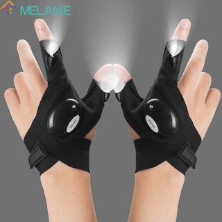 ถุงมือตกปลากลางคืน แบบไม่มีนิ้ว พร้อมไฟฉาย LED กันน้ํา ทนทาน สําหรับทํางานกลไก เอาตัวรอดกลางแจ้ง จํานวน 1 ชิ้น