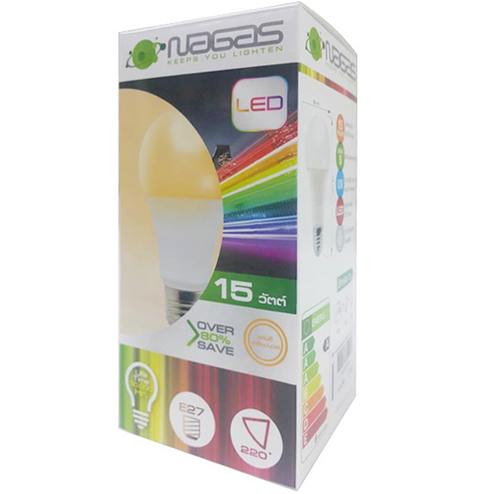 หลอด LED NAGAS ECO BULB 15 วัตต์ E27 WARMWHITE