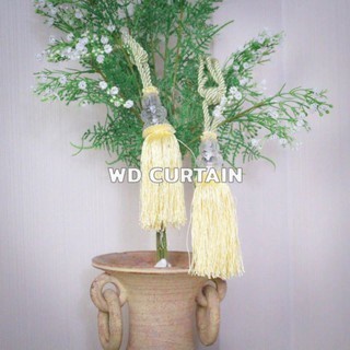 พู่รวบม่านคริสตัล #No.1 เหลือง สินค้าพร้อมส่ง!!