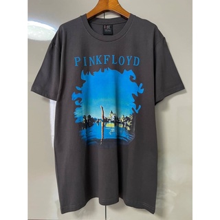 PINK FLOYD WISH YOU WERE HERE LOGO PRINT RETRO VINTAGE T-SHIRT เสือวินเทจ พิงค์ฟลอยด์ สกรีนตัวหนังสือ