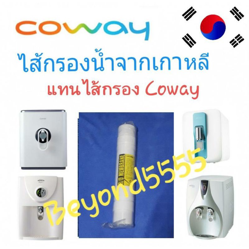 ไส้กรองน้ำ RO Membrane ใช้แทน Coway รุ่น P-5200L P-300R P-03CR CHP-08AR CHP-18AR CP-01CR CHP-01AL CH