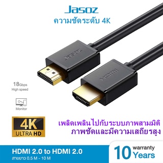 Jasoz สาย HDMI 1m-5m hdmi 2.1 Cable 4K/120Hz 48Gbps support HDR VRR