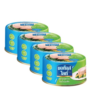 นอติลุสไลท์ ทูน่าชนิดก้อนในน้ำมันถั่วเหลือง 165 กรัม x 4 กระป๋อง Nautilus Lite Tuna Steak in Soy Bean Oil 165 g x 4 Cans