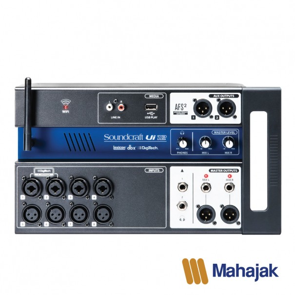 Soundcraft Ui12 มิกเซอร์ระดับมืออาชีพ (ดำ)