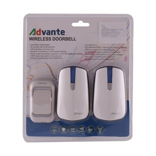 กริ่งไร้สาย กระดิ่งไร้สายแบบเสียบปลั๊ก ADVANTE E-581P-2 กริ่ง งานระบบไฟฟ้า WIRELESS DOOR BELL E-581P-2 ADVANTE