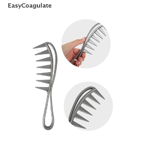 Eas Wide Tooth Shark Plastic Comb Detangler Curly Hair Salon Hairdressing Comb Ate