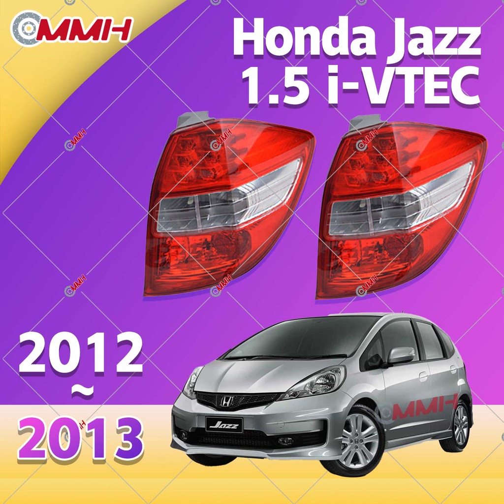 Honda Jazz GE GE6 GE8 2012-2013 เสื้อ​ไฟท้าย ไฟท้าย​แต่ง ไฟท้ายไฟเบรค​ ไฟเลี้ยว Taillamp Taillight ไ