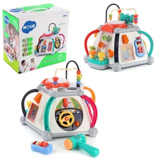 กล่องกิจกรรม มีเสียงเพลงดนตรี มีไฟ Huile Toy (Hola) แบรนด์แท้