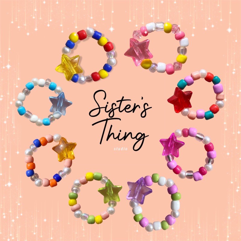 11 บาท Sister’s Thing Studio   Disney Character Ring แหวนลูกปัดดิสนีย์ เจ้าหญิง Fashion Accessories