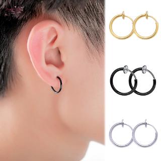 Retractable Earrings No Need Piercing Men Women Classic Hip-hop Style Hoop Earrings