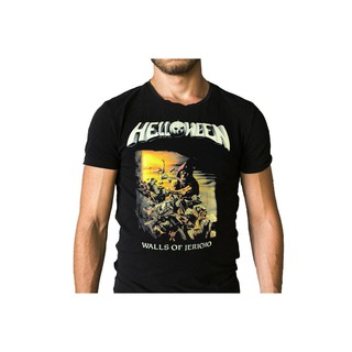 เสื้อยืดสีขาวGildan เสื้อยืดแขนสั้น ผ้าฝ้าย 100% พิมพ์ลาย Helloween Walls Of Jericho 1985 ขนาดใหญ่ สําหรับผู้ชาย 2021S-4