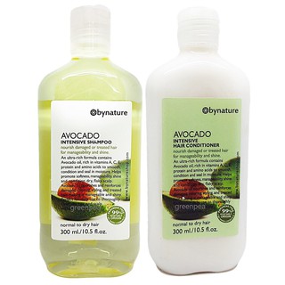 bynature เซทแชมพู และ ครีมนวดอะโวคาโด 300ml. ,Avocado Intensive Shampoo &amp; Conditioner