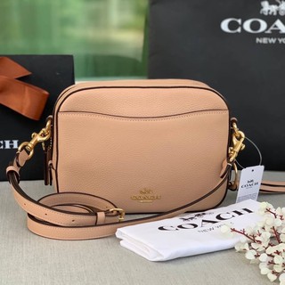 พร้อมส่งกระเป๋าCoachแท้💯อเมริกา COACH CAMERA BAG WITH COACH PRINT (COACH 68945) GD/NUDE PINK