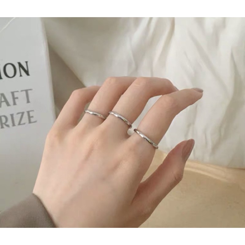 💍 แหวนเกลี้ยง แหวนไทเทเนี่ยม แหวนเรียบ แฟชั่น พร้อมส่ง