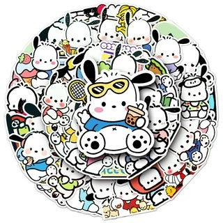 50 ชิ้นตลก Pochacco the rock สติกเกอร์กันน้ํา DIY สําหรับโทรศัพท์แล็ปท็อปรถสติกเกอร์ Creative Home Decal