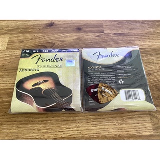 [พิมพ์โค้ดINCSM11ลด70]  สายชุดกีตาร์โปร่ง Fender เบอร์ 010 (70XL)