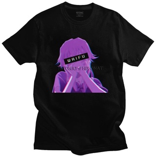 เสื้อยืดผ้าฝ้ายพิมพ์ลายแฟชั่นGILDAN Yuno Gasai Future Diaries Mirai Nikki เสื้อยืดลําลอง แขนสั้น ทรงสลิมฟิต ลายคลื่นยักษ