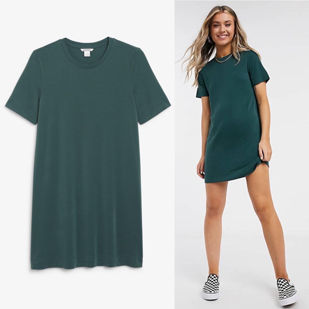 monki super soft t shirt dress