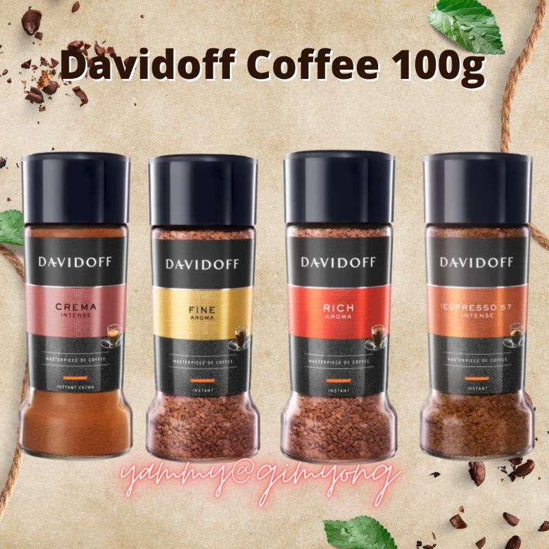 Davidoff Coffee กาแฟ ดาวิดอฟ ขนาด 90 g มี 4 สูตร ESPRESSO / RICH AROMA / FINE AROMA / CREAMA