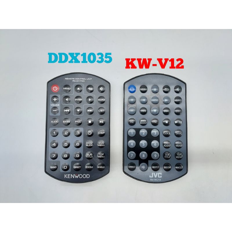 KENWOOD DDX1035 JVC V12 รีโมทคอนโทรล