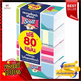 สก๊อตต์กระดาษเช็ดหน้า160+20แผ่น แพ็ค4SCOTT FACIAL TISSUE SOFT BOX 160+20S P4