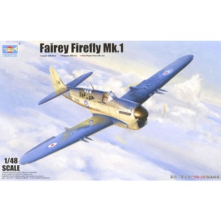 1/48 Fairey Firefly Mk.1 RTAF Plastic model kit Trumpeter #05810 มีรูปลอกทำเป็นตัวประจำการใน ทอ.ให้ด้วย