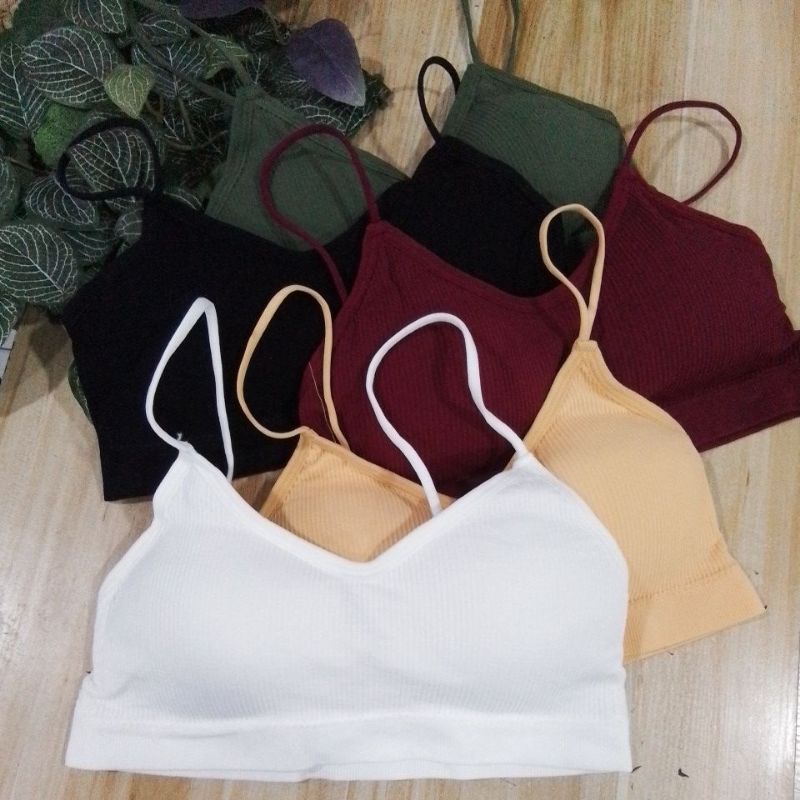 Happybra สปอร์ตบราสายเดี่ยว ชุดชั้นในออกกำลังกาย หลังเรียบ อก32-36ผ้าใส่สบาย