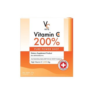 วิตามินซี แบบชง น้องฉัตร Vitamin C 200% pure power shot