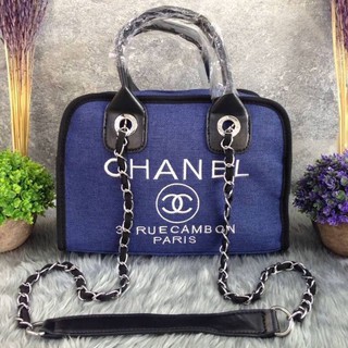 CHANEL CANVAS BAG กระเป๋าถือหรือสะพายทรงคล้ายทรงหมอน