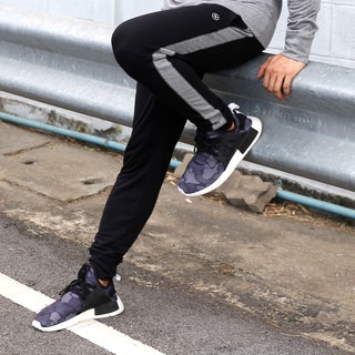 Noxx Jogger Pants: กางเกงขายาว ออกกำลัง จ๊อกเกอร์ สีดำ แถบข้างเทา