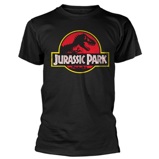 แฟชั่นเสื้อยืดลําลองสําหรับผู้ชายผ้าฝ้ายแขนสั้นคอกลมพิมพ์ลาย Gildan Streetwear Jurassic Park Logo เหมาะกับงานปาร์ตี้