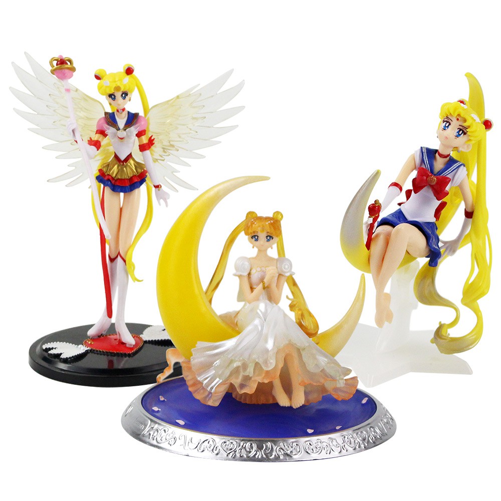 เซเลอร์มูน Shuibing Moon Hare รุ่น Q Big Eye เค้กตกแต่งเค้กตกแต่งอะนิเมะรุ่นสาวน่ารักรูปของเล่น