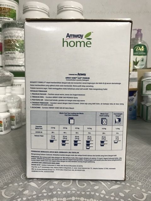 📌Amway Home SA8 Premium (ผงซักฟอกสูตรเข้มข้น) 3 kg. แบบ liquid 1ลิตร - รูปที่ 3