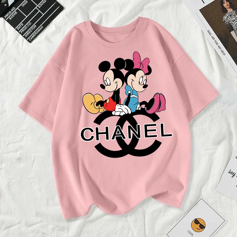 เสื้อยืดคอกลมผ้านิ่มใส่สบาย ลายแฟชั่นวินเทจ พร้อมส่ง T-808