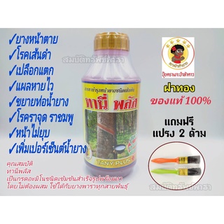 ฮอร์โมนเร่งน้ำยาง กระตุ้นน้ำยาง ทานี่พลัส (ฝาทอง) ป้องโรครา น้ำยางเพิ่ม-ข้น เพิ่มน้ำหนัก ไม่มีผลเสียต่อต้นยาง 1 ลิตร