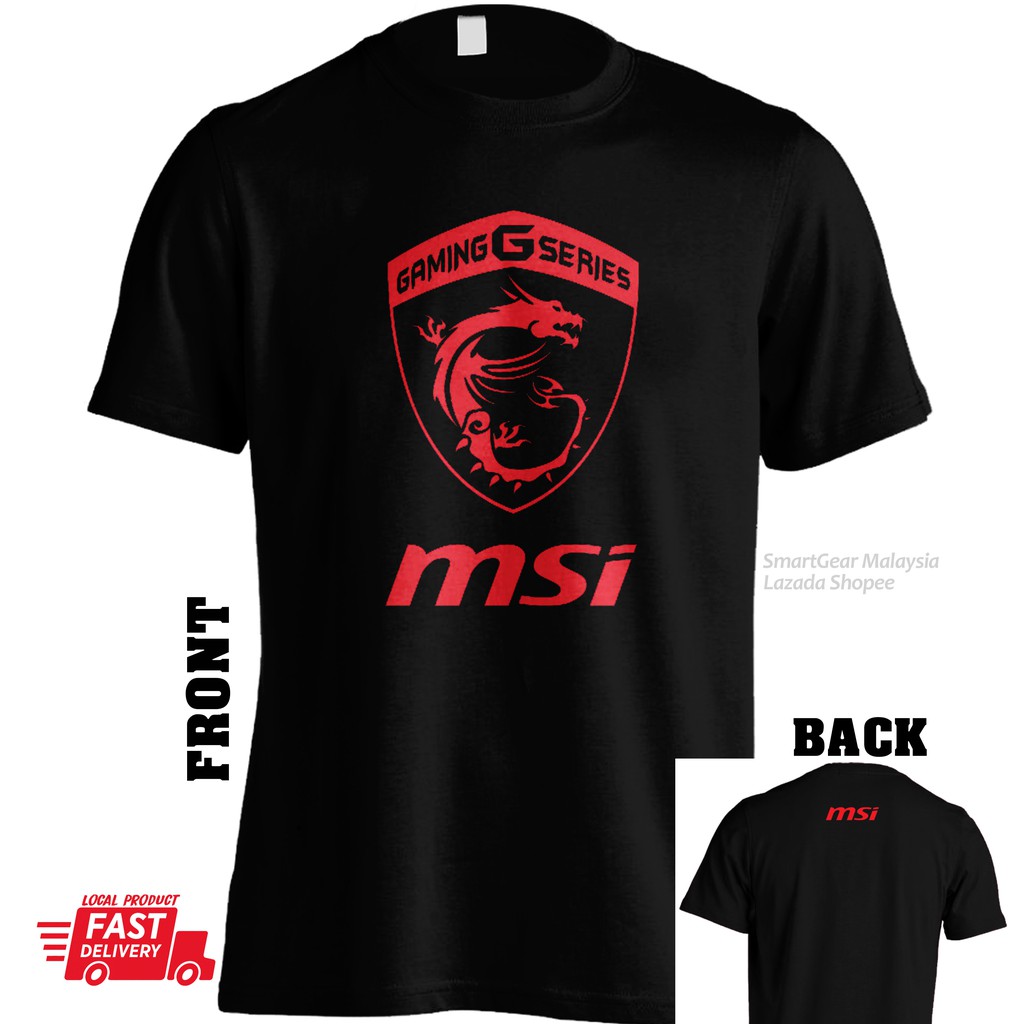 Katun INTEL Baju Kaos MSI Gaming Tshirt Cotton Series โปรเซสเซอร์กราฟิกการ์ดคอมพิวเตอร์มือถือ intell