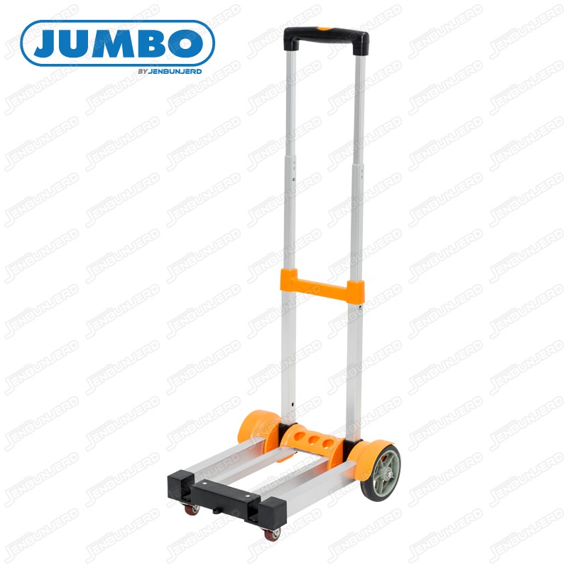 JenStore  JUMBO  รถเข็นอะลูมิเนียมพับได้ แบบสี่ล้อ 80 กก. AT-80S