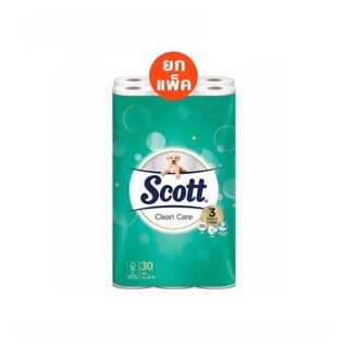 สก๊อตต์ คลีนแคร์ กระดาษชำระ หนา3ชั้น ขนาด30ม้วน SCOTT CLEAN CARE Toilet Tissue 3 Ply 30 Rolls