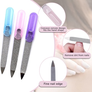 Nail Art File Buffer Double Sides Metal Grinding Rod Scrub Manicure Pedicure Tools Stainless Steel Remover Polish Gel UV Acrylic