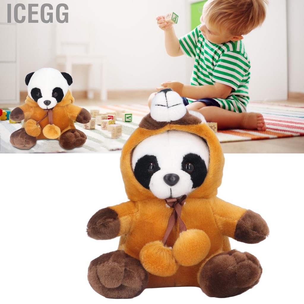 Icegg Panda Plush Toy Interesting Educational PP Cotton Filling Cute ...