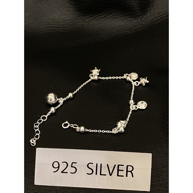 สร้อยข้อมือเงินแท้ 6.5นิ้ว ดาว ตกแต่งด้วยเพชรCZ