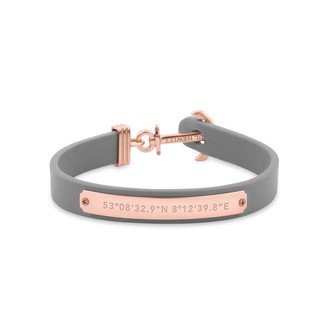 Paul Hewitt Anchor Bracelet Signum Coordinates IP Rose Gold Grey