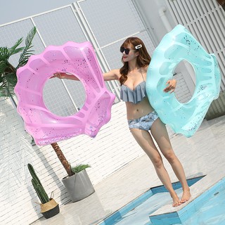 WIMPOOLFLOATS ห่วงยางแฟนซี ห่วงยางเปลือกหอยกริตเตอร์ 110 cm