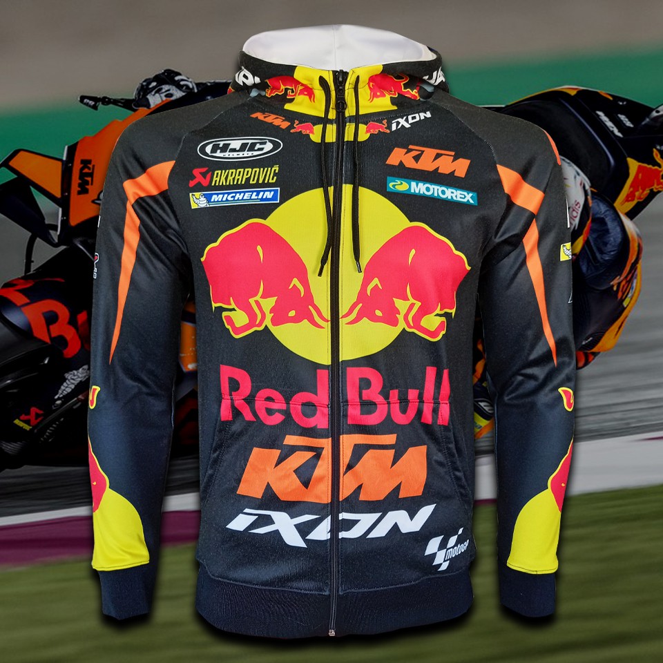 เสื้อแจ็คเก็ต โมโตจีพี Jacket MotoGP เสื้อทีม Red Bull KTM แจ็คเก็ต-มอเตอร์ไซค์ #MG0032 รุ่น Brad & Miguel (ฮู้ด,ซิป)